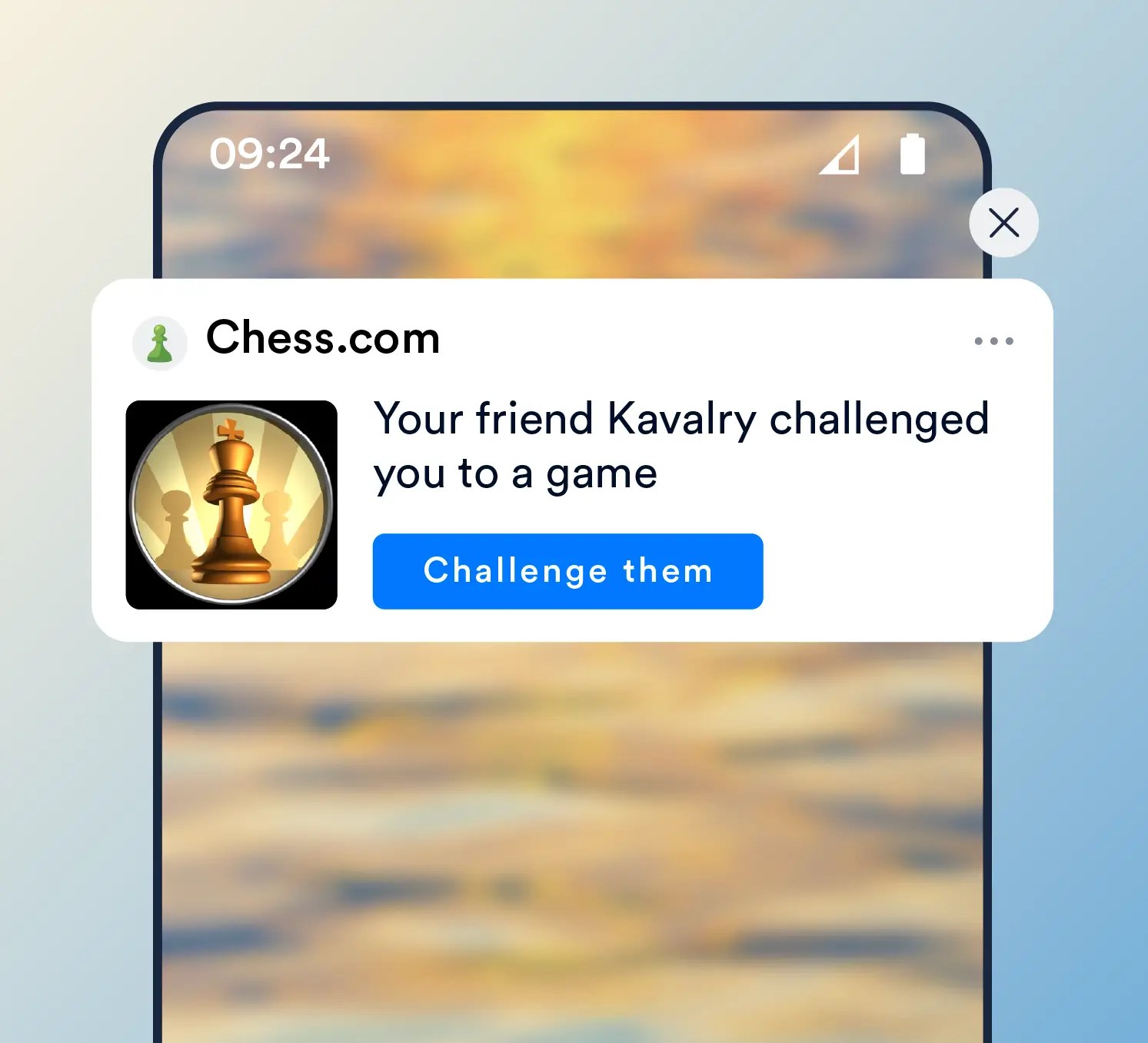 Gaming Social and Competitive Sample Push Notification