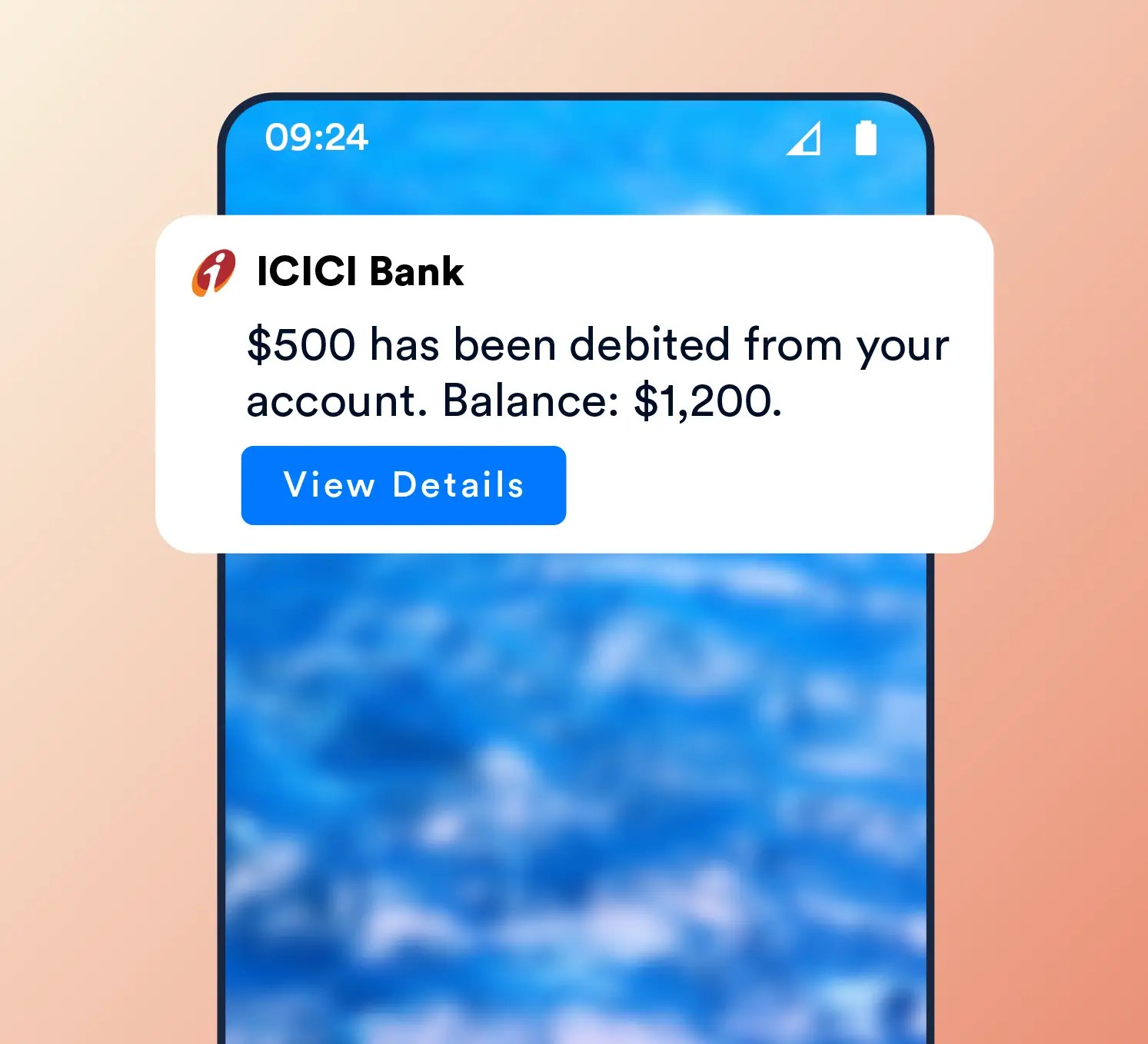 Financial Services Transaction Alerts Sample Push Notifications