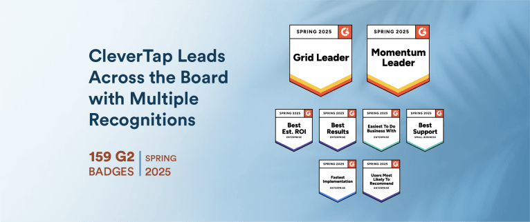 CleverTap Earns 159 G2 Badges in Spring 2025