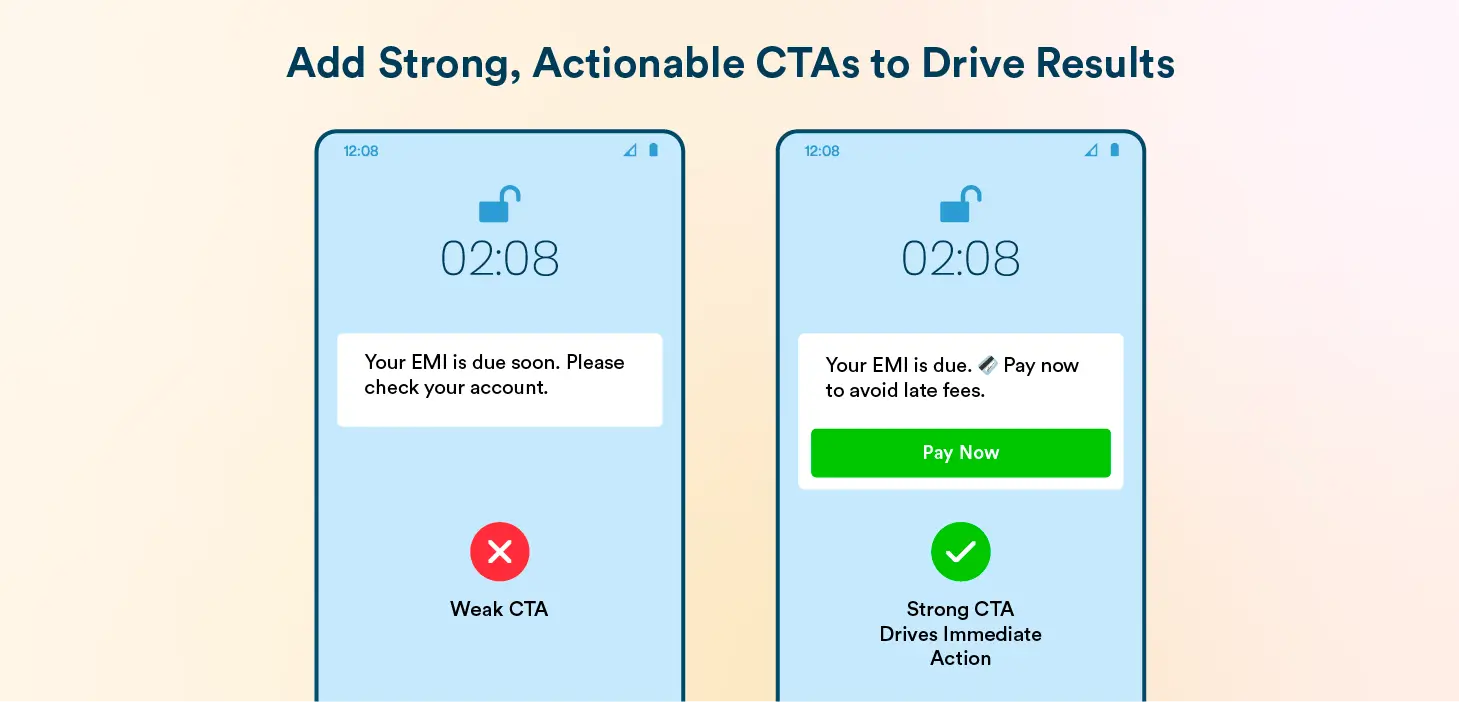 Best Practices for Effective Push Notifications: Add Strong and Actionable CTAs