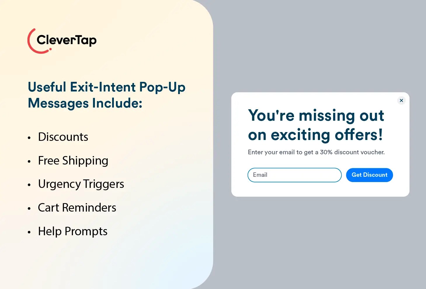 Deploy exit intent popups to reduce cart abandonment