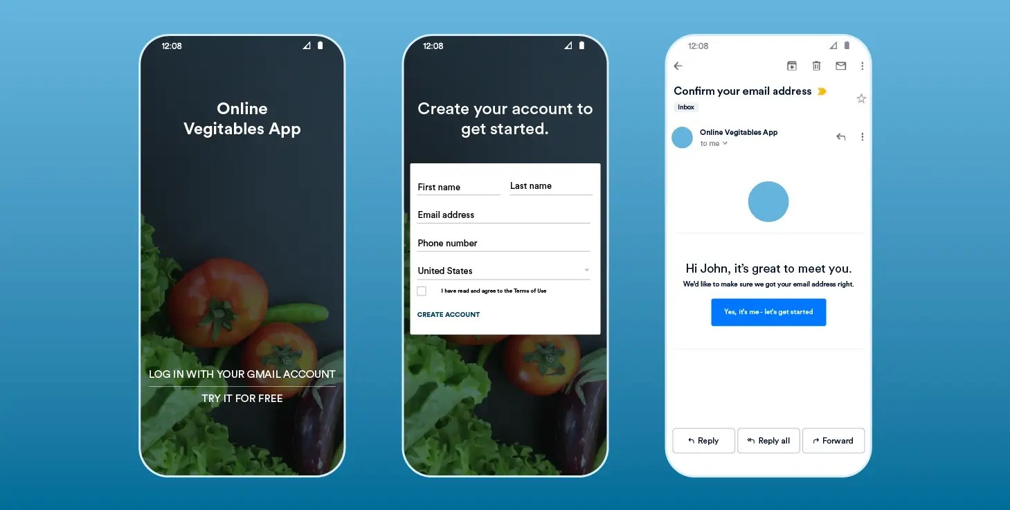 Fintech app onboarding example