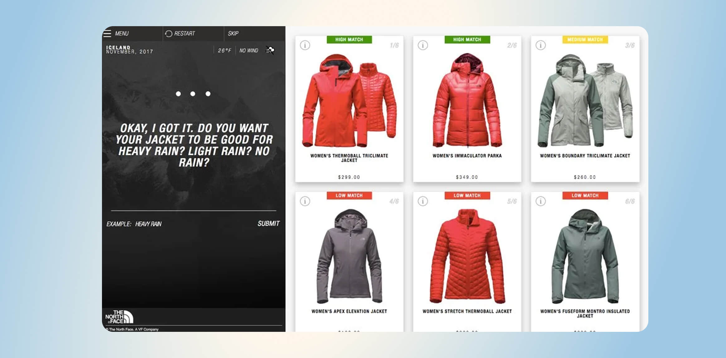 The North Face - ai use cases in e-commerce
