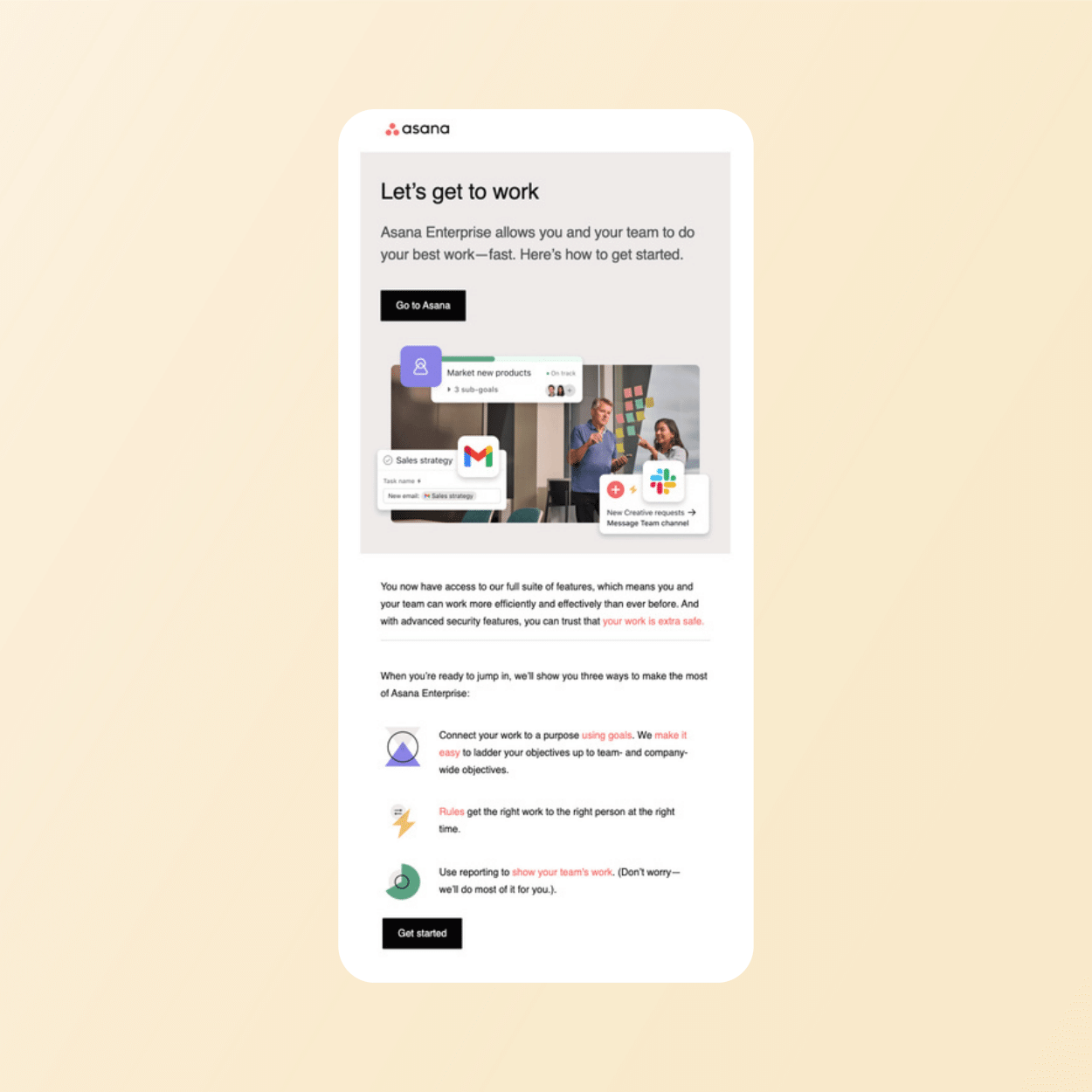 Data-driven email marketing - Asana 1