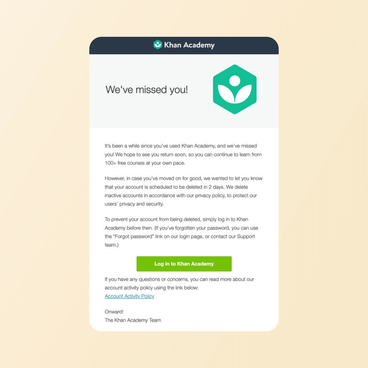 Data-driven email marketing - Khan Academy