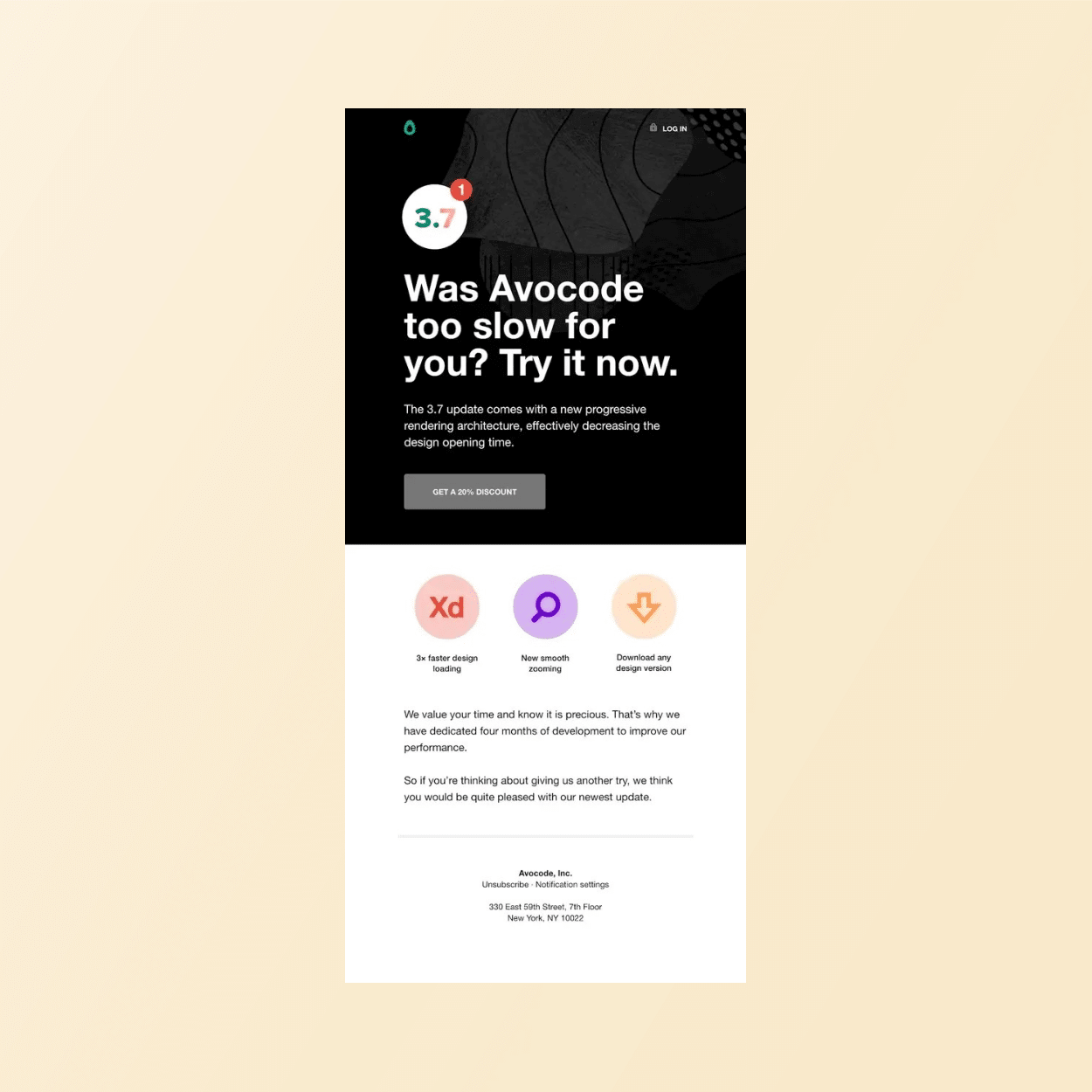 Email win-back campaign - Avocode