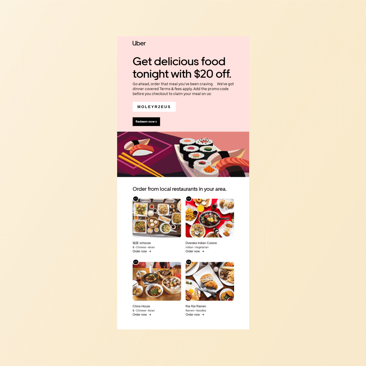 Email win-back campaign - Uber