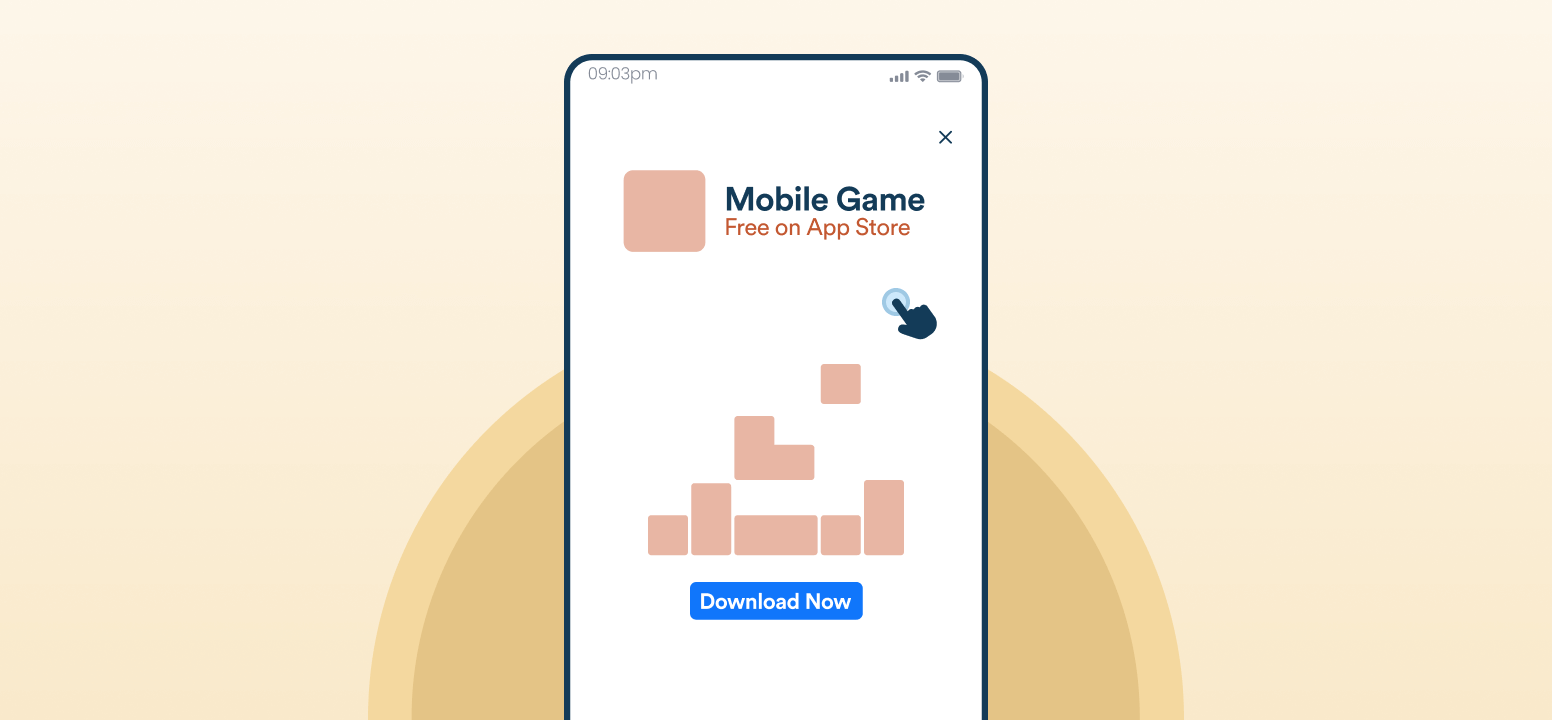 Playable interstitial ads