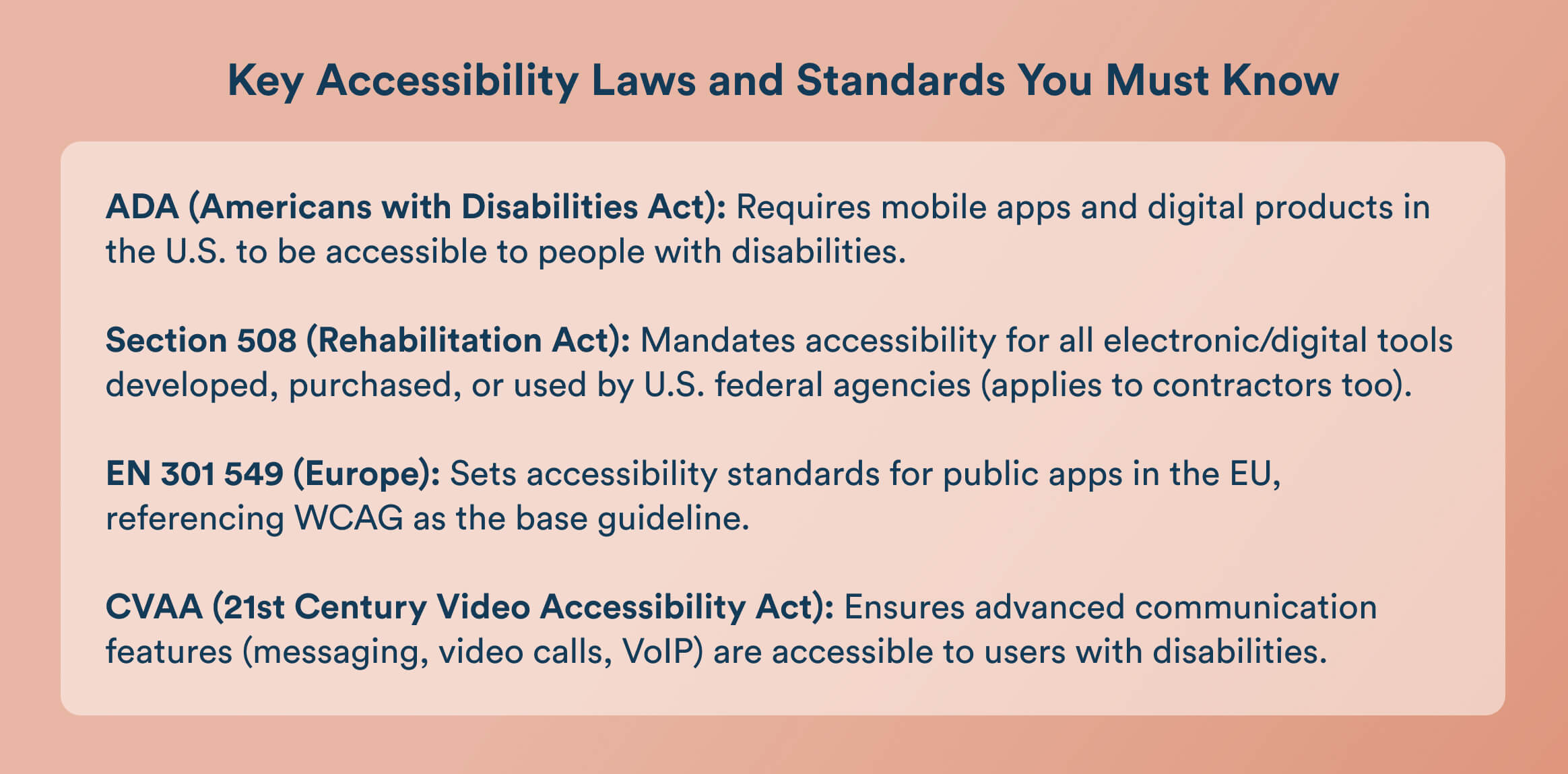 Mobile App Accessibility Laws and Standards
