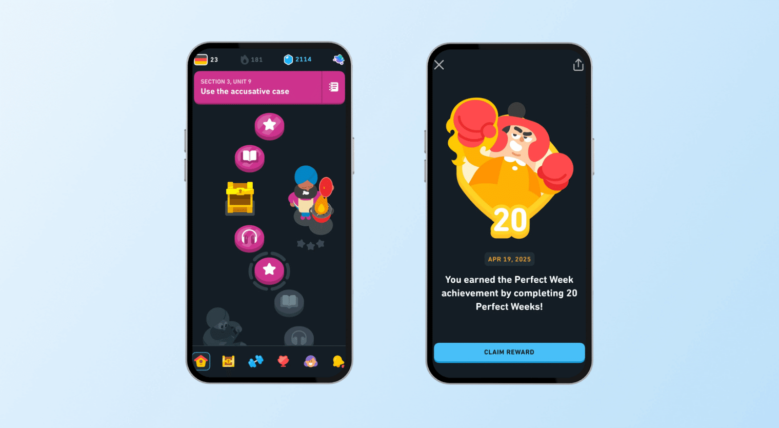 app gamification-duolingo