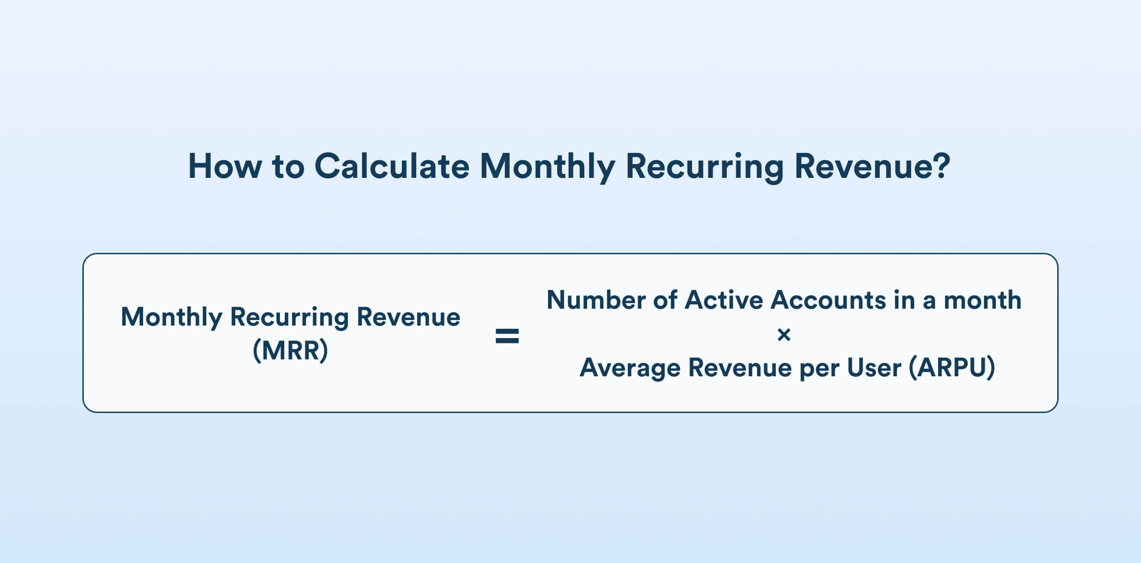 customer retention metrics - MRR