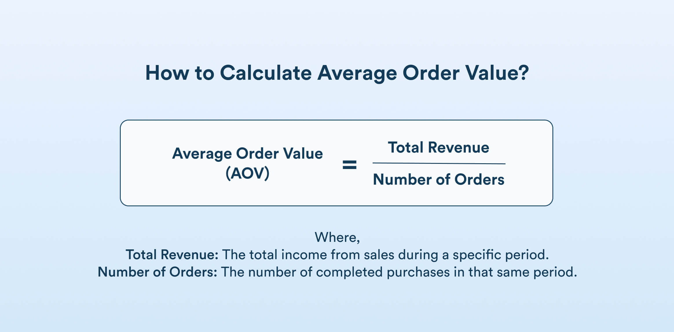 customer retention metrics - average order value