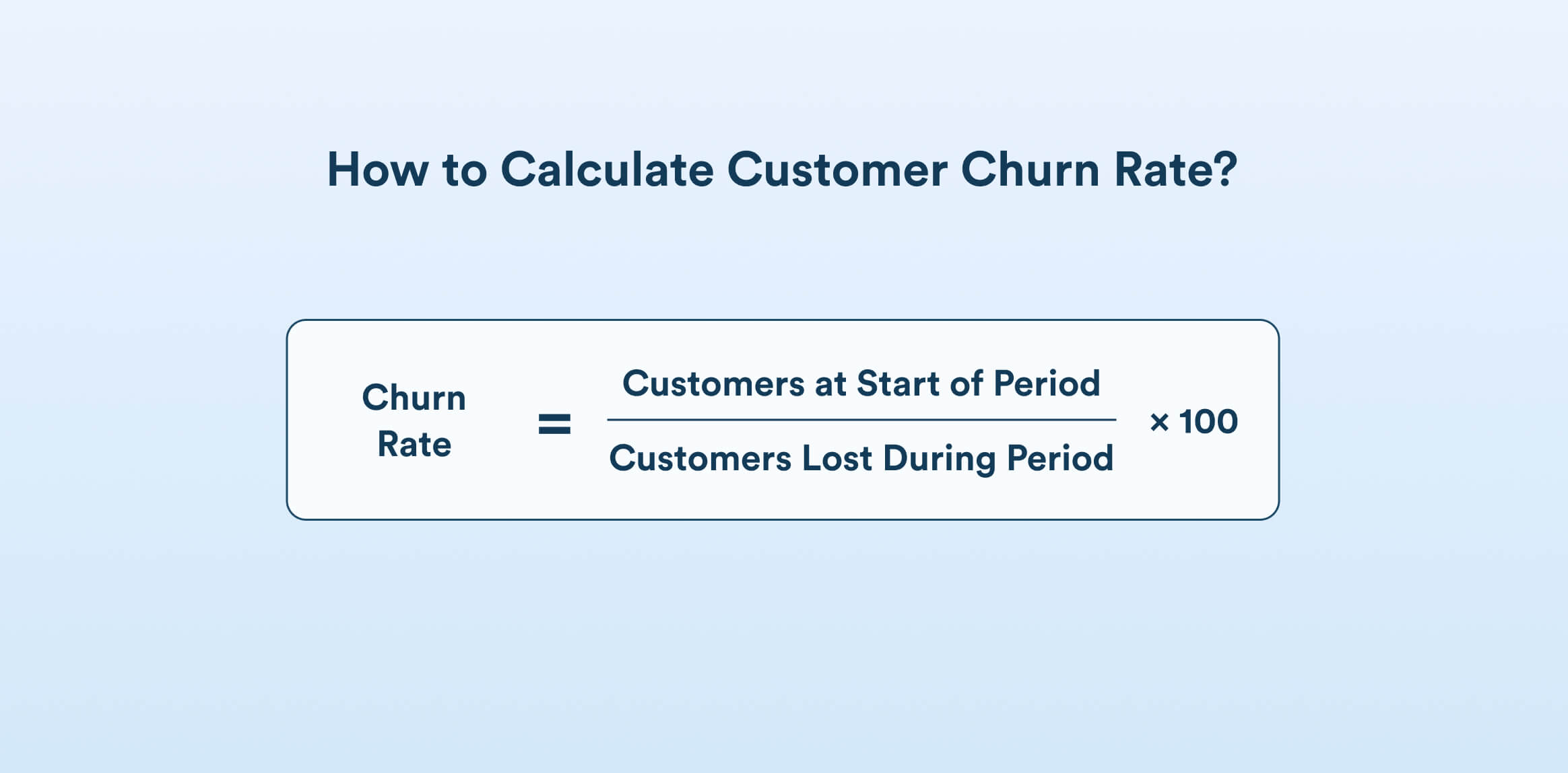 customer retention metrics - churn rate