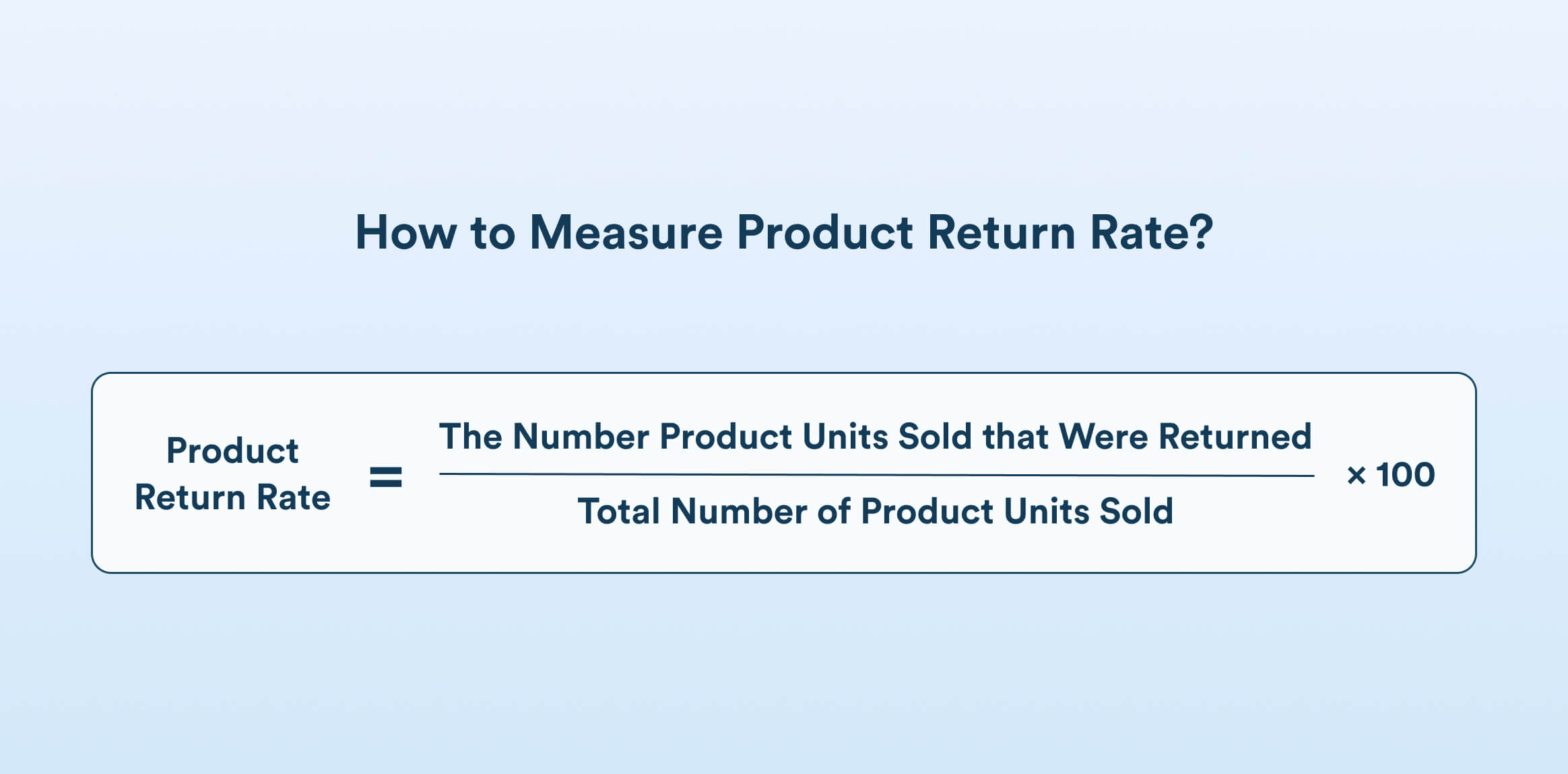 customer retention metrics - product return rate