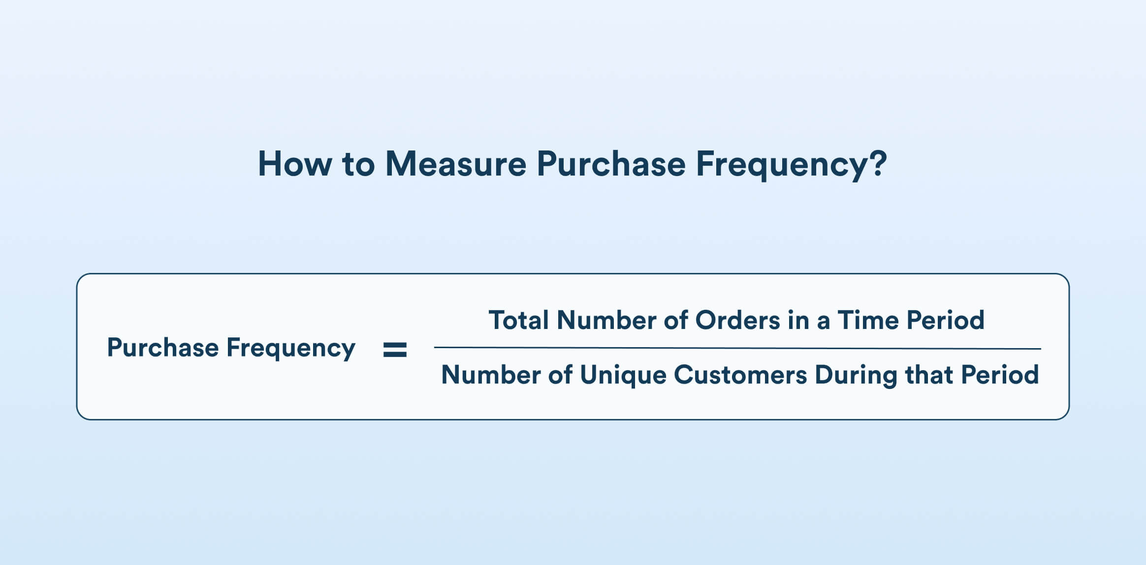 customer retention metrics - purchase frequency