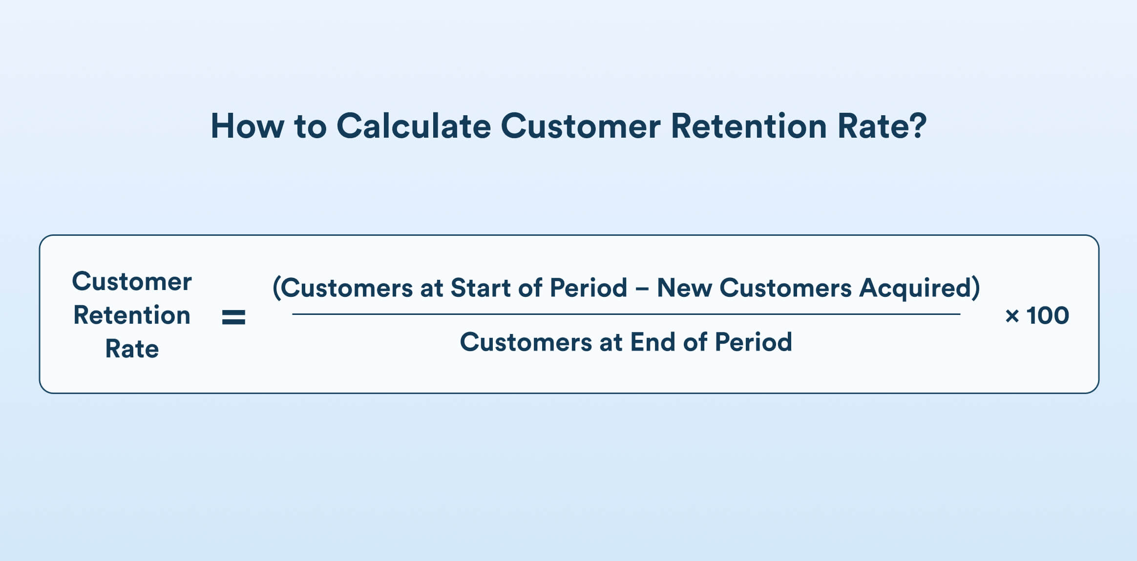customer retention metrics - retention rate