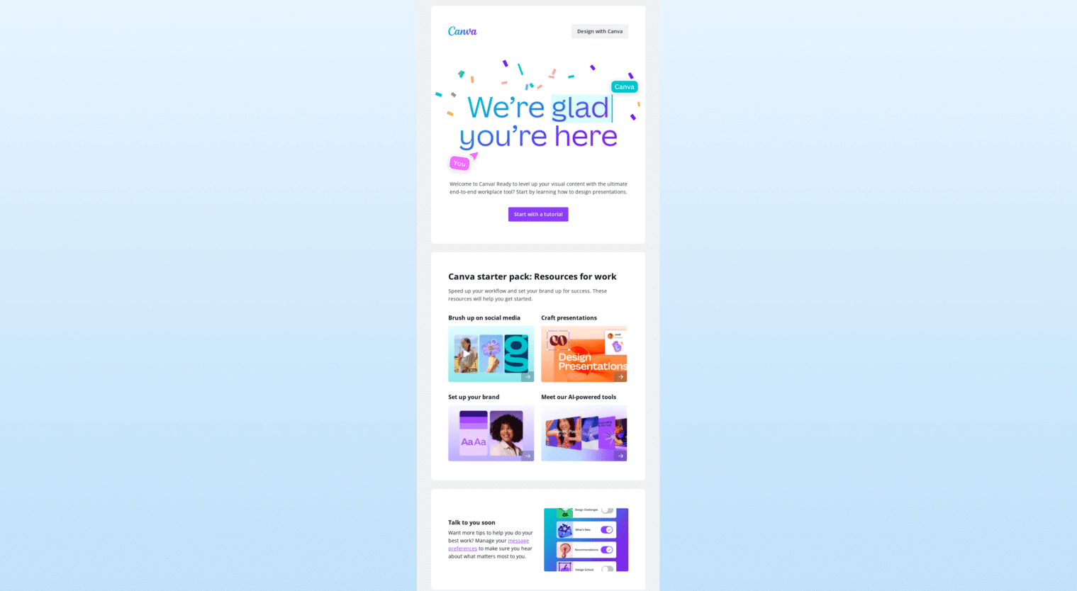 onboarding emails - Canva