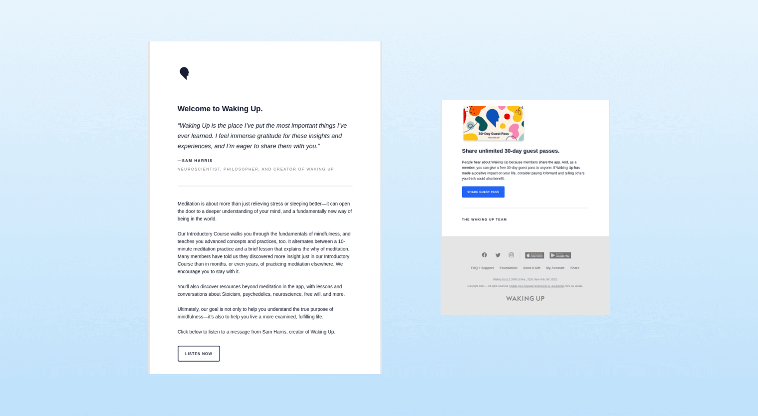 onboarding emails - Waking up