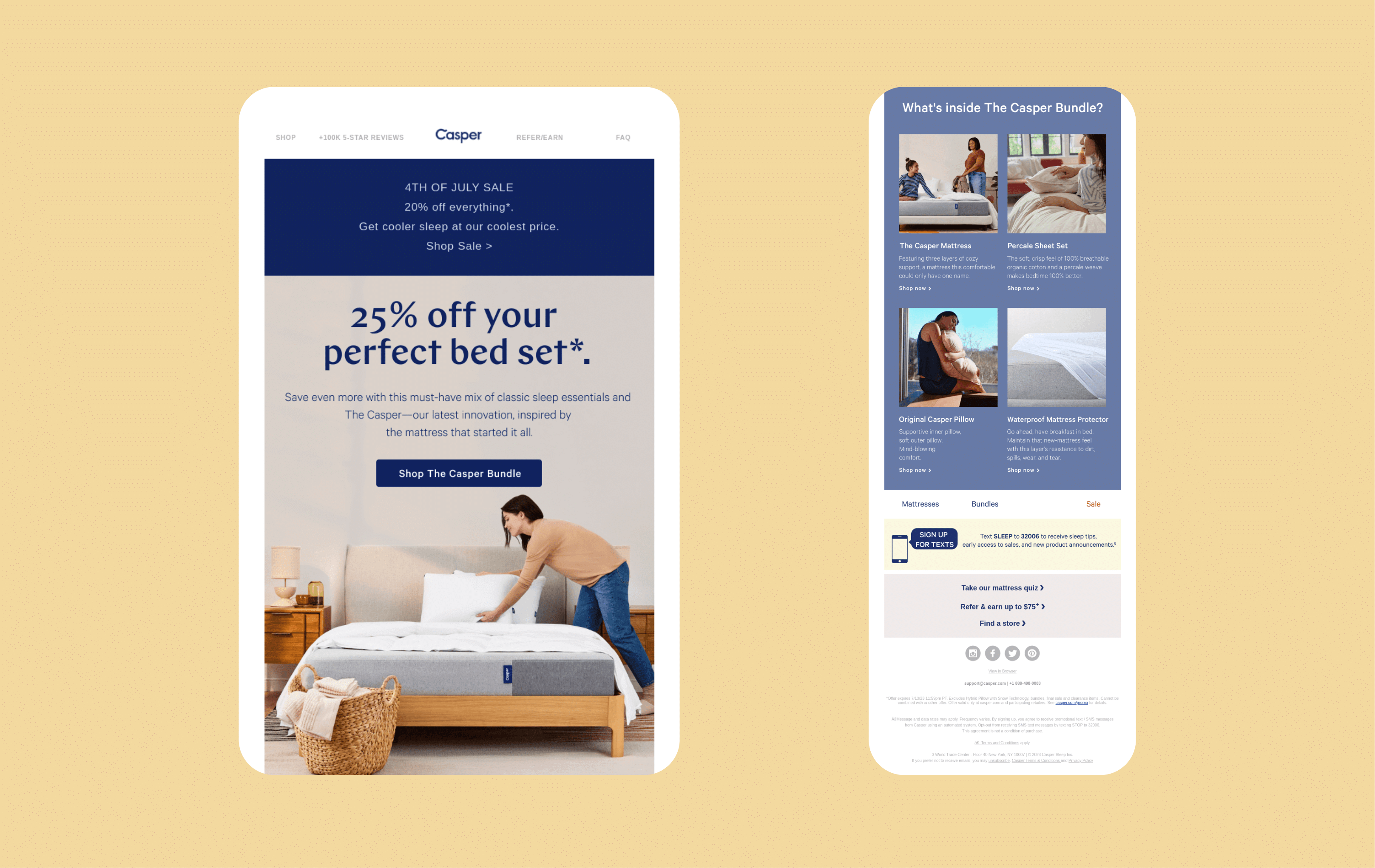 4th of July email marketing campaigns - Casper