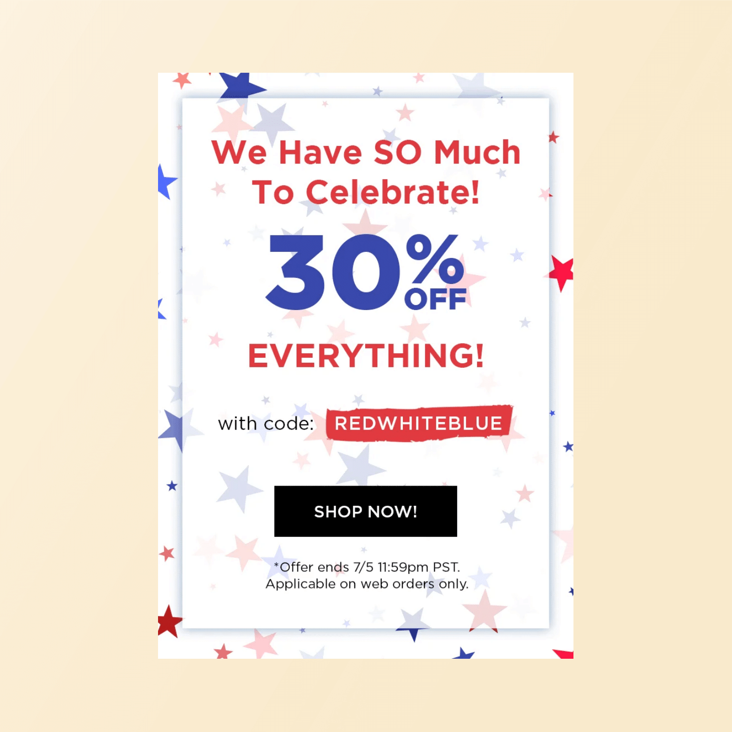 4th of July marketing ideas - Flash Sale