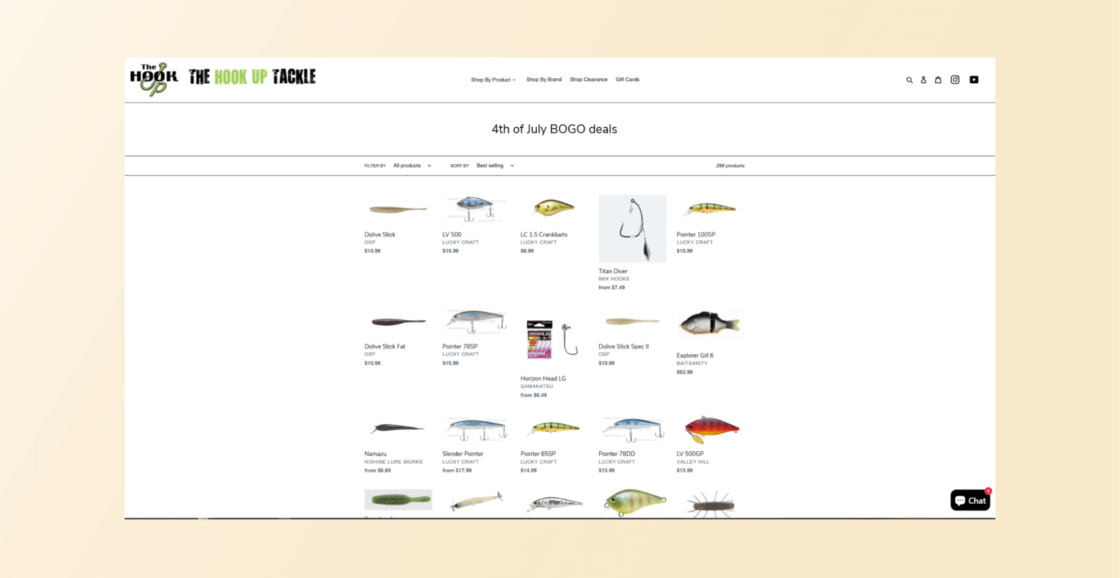 4th of July marketing ideas - Hook up tackle