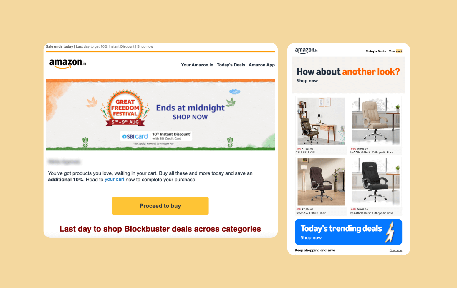Amazon Abandoned Cart Email Retention Strategy