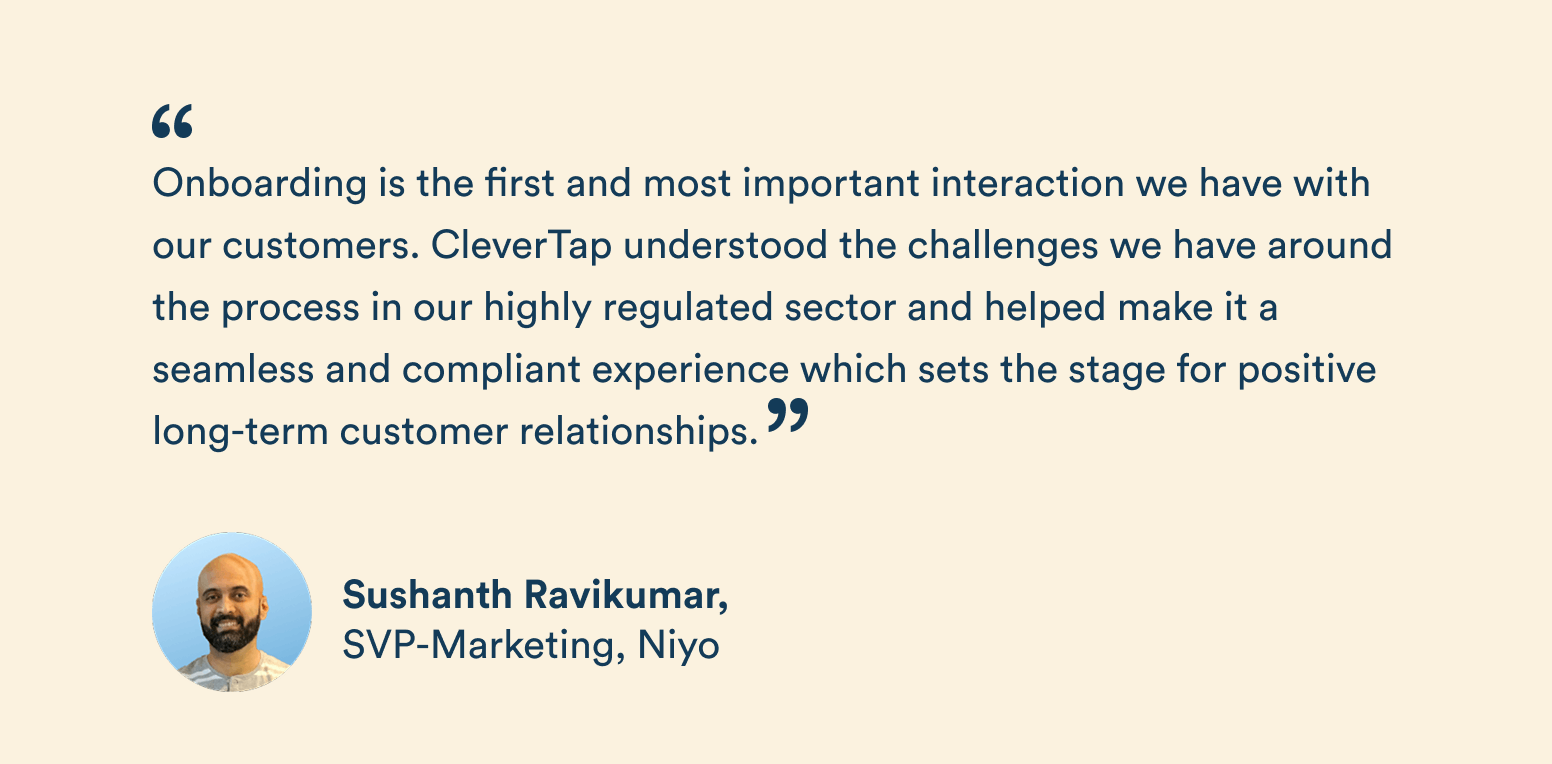 CleverTap Review by Niyo SVP Marketing Sushanth Ravikumar