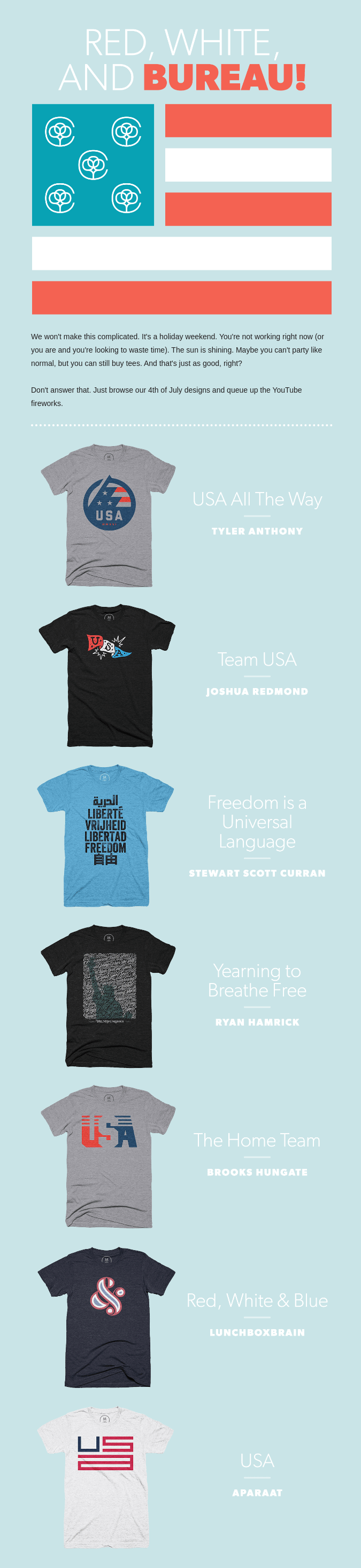 Cotton bureau 4th of July Email Marketing