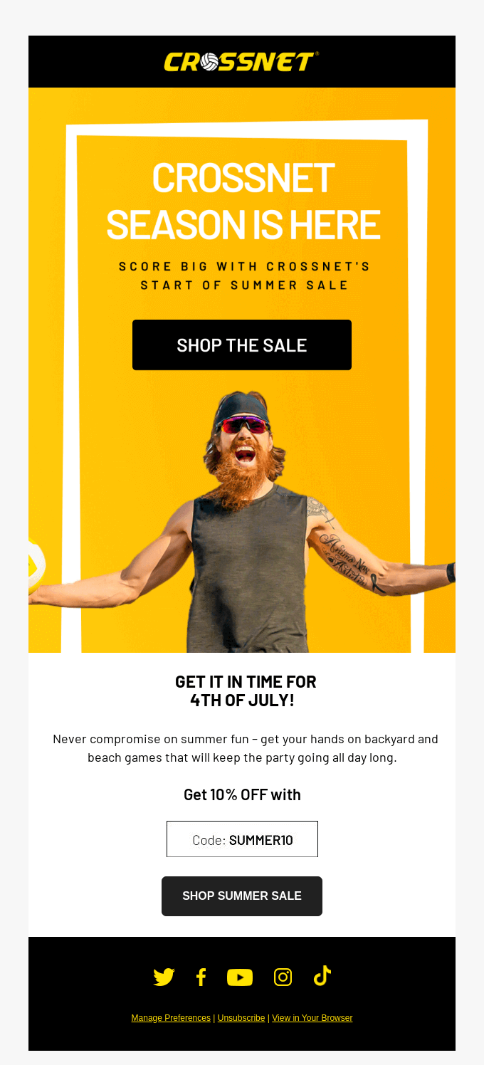 Crossnet 4th of July Email Marketing
