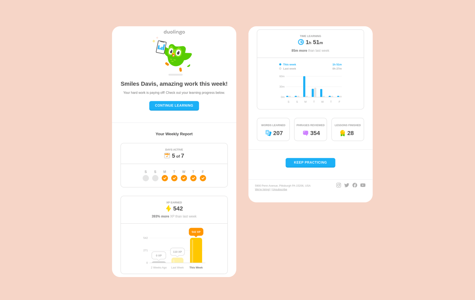 Duolingo Engagement Email Retention Strategy