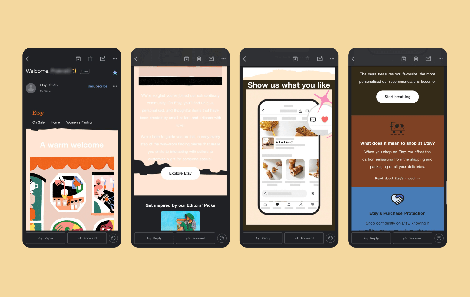Etsy Onboarding Email Retention Strategy