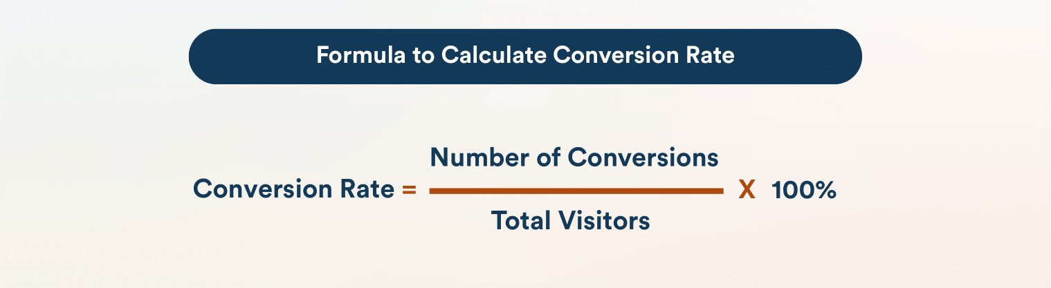 Formula to calculate conversion rate