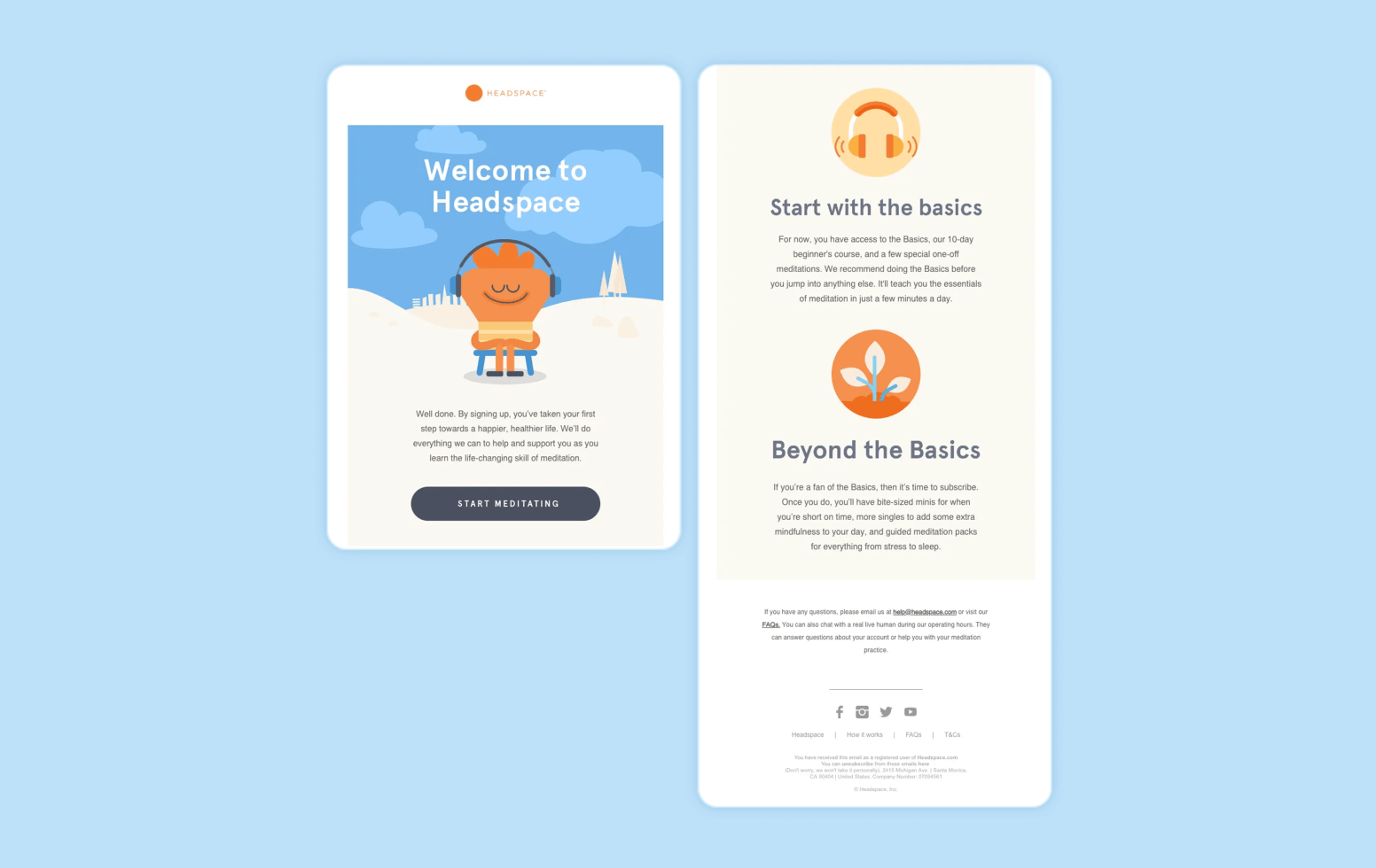 Headspace Welcome Email Retention Strategy