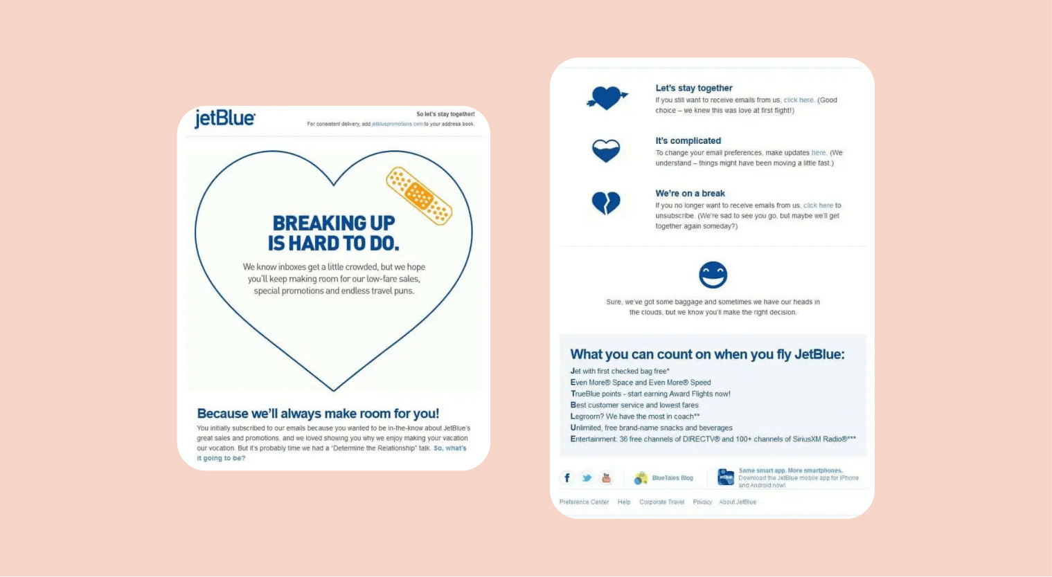JetBlue win-back campaign