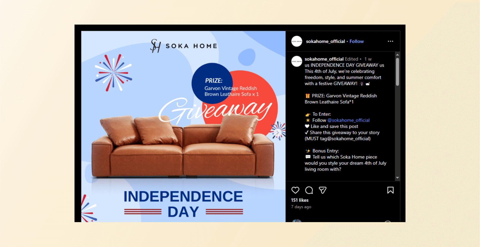 Soka Home - 4th of July marketing ideas