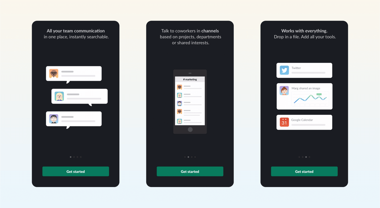 app onboarding - Slack