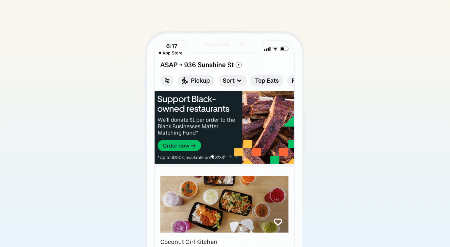 app onboarding - Uber Eats