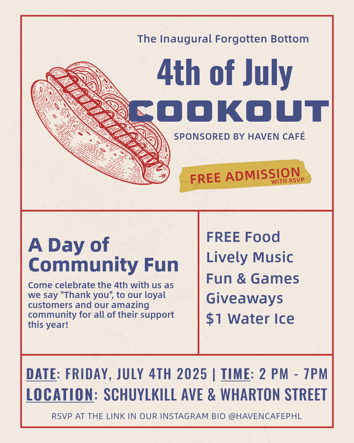 haven cafe 4th of July Marketing Ideas
