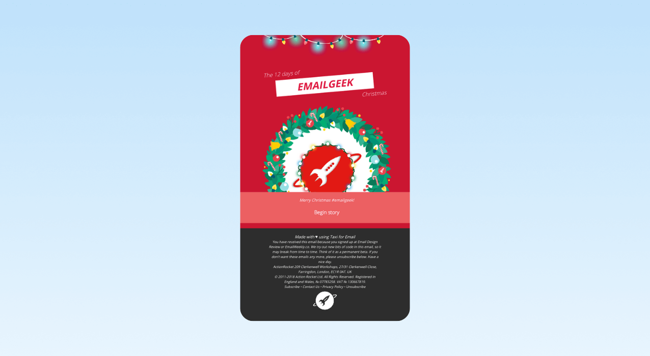 Christmas Email Marketing Ideas_ Action Rocket Countdown to Christmas Series Email