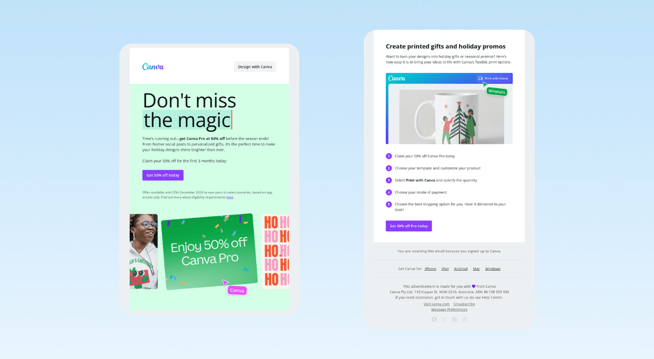 Christmas Email Marketing Ideas_ Canva Post-Christmas Clearance Events Email