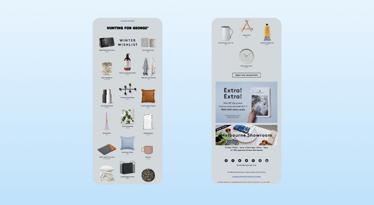 Christmas Email Marketing Ideas_ Hunting For George Wishlist Recovery Remind Email