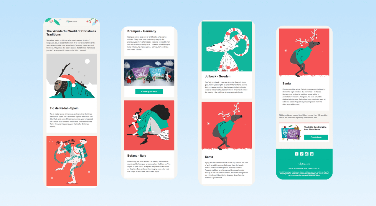 Christmas Email Marketing Ideas_ LostmyName Story Tie-in for the Holiday email