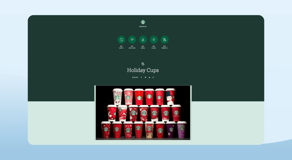 Christmas Promotion idea - Starbucks festive holiday cups