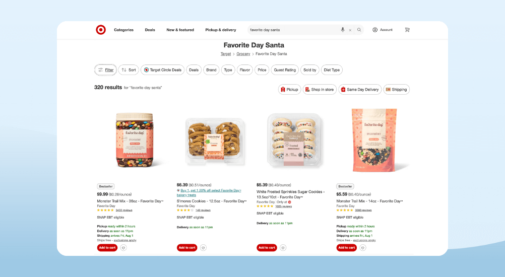 Christmas Promotion idea - Target Circle Deals Favorite Day Santa