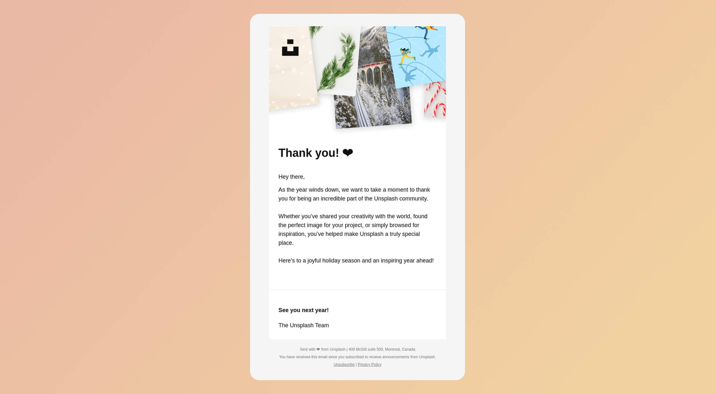 Ejemplos de newsletters de marketing de diciembre