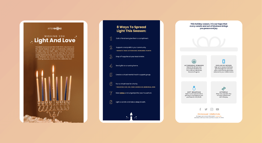 Ejemplos de newsletters de marketing de diciembre