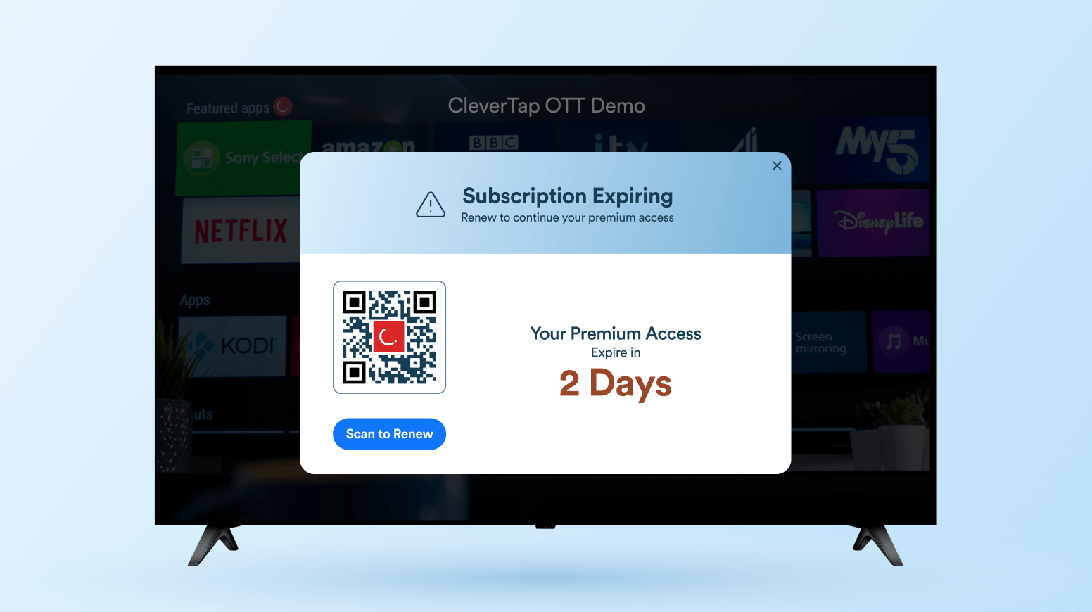 QR Code Connected TV