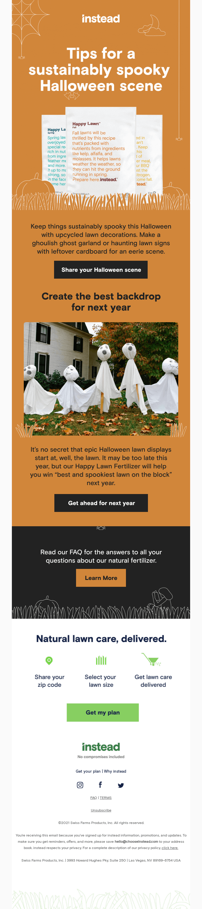 Instead - brand identity halloween email marketing