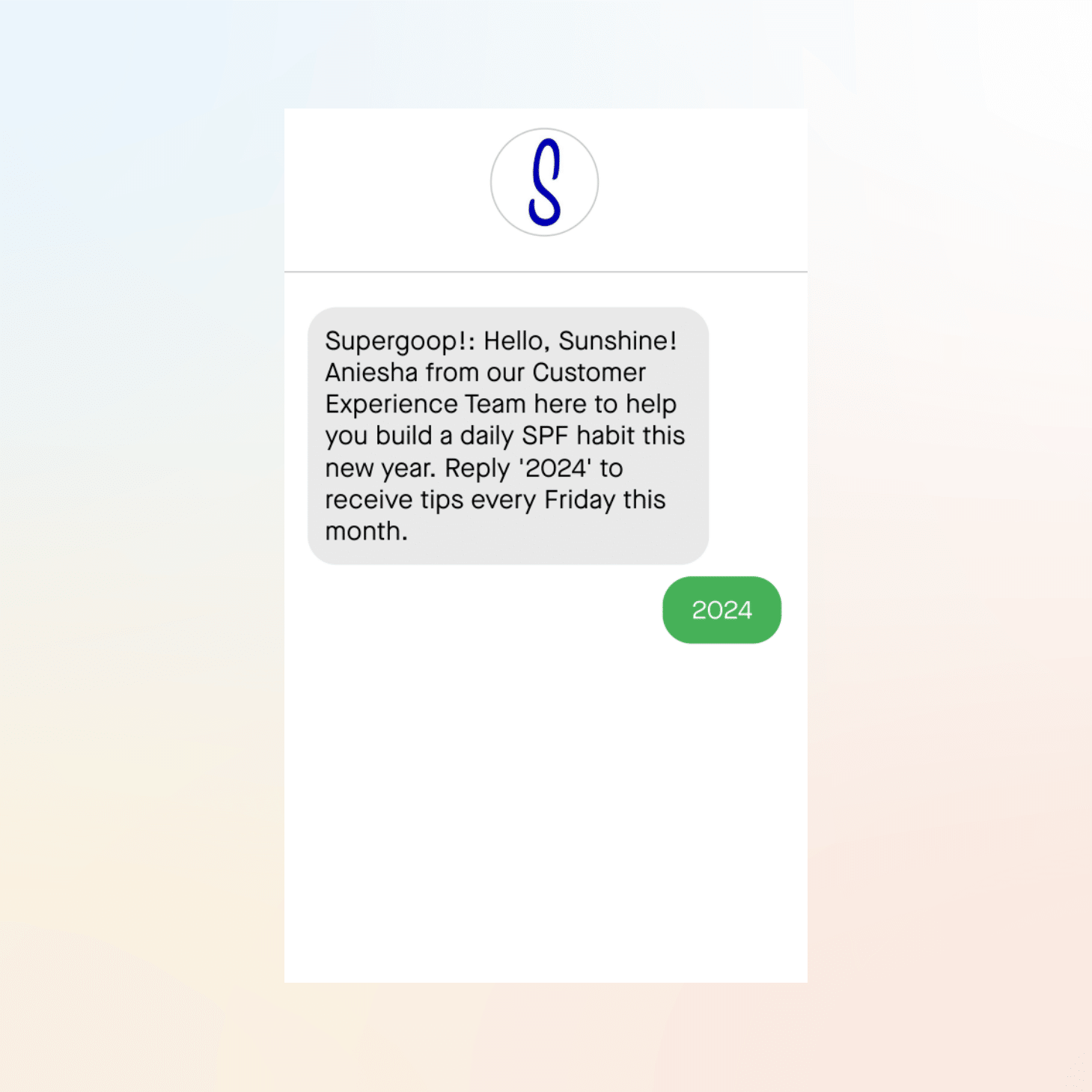 Supergoop New Year marketing campaign