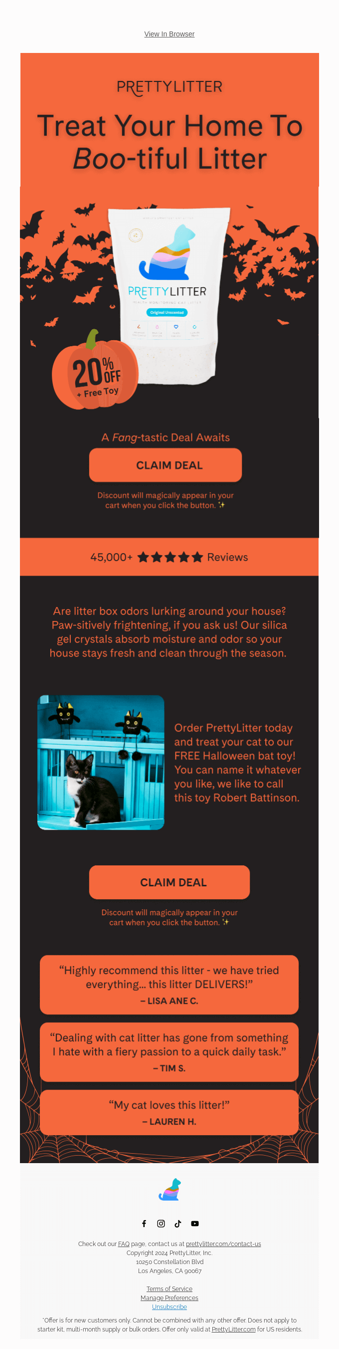 PrettyLitter - Witchy Wordplay halloween email marketing